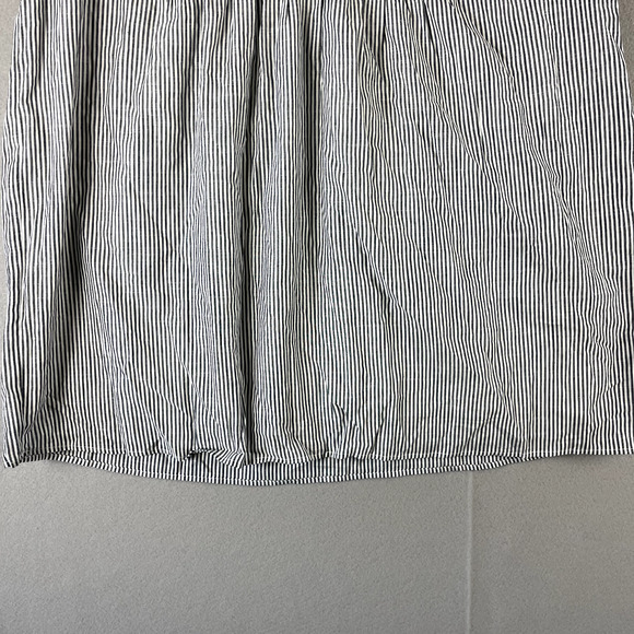 Savanna Jane Embroidered Tunic Top Women 1X Blue Floral Striped Boho Cottage NEW - Picture 3 of 16